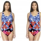 Peter Pilotto For Target Red Iris Print One-Piece Swimsuit - Size Large