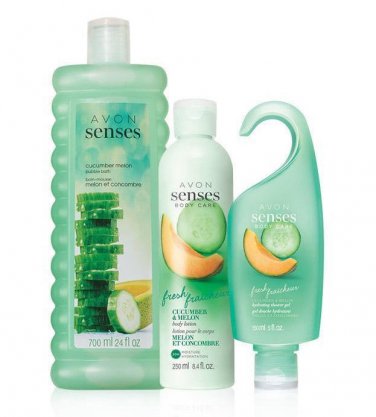 Avon Senses Cucumber & Melon 3-Piece Set