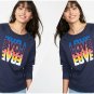 Old Navy Love Graphic Navy Crew-Neck Sweater - Size Extra Large