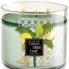 Bath & Body Works Lemon Mint Leaf Three Wick 14.5 Ounces Scented Candle