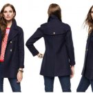Juicy Couture Navy Tricote Double Breasted Peacoat- Size Extra Large