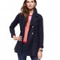 Juicy Couture Navy Tricote Double Breasted Peacoat- Size Extra Large