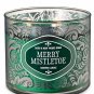 Bath & Body Works Merry Mistletoe Three Wick 14.5 Ounces Scented Candle