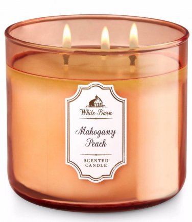 White Barn Mahogany Peach Three Wick 14.5 Ounces Scented Candle