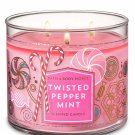 Bath & Body Works Twisted Peppermint Three Wick 14.5 Ounces Scented Candle