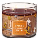 Bath & Body Works Spiced Gingerbread Swirl Three Wick 14.5 Ounces Scented Candle