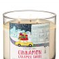 Bath & Body Works Cinnamon Caramel Swirl Three Wick 14.5 Ounces Scented Candle