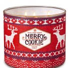 Bath & Body Works Merry Cookie Three Wick 14.5 Ounces Scented Candle