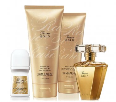 Avon Rare Gold For Her Four Piece Gift Set