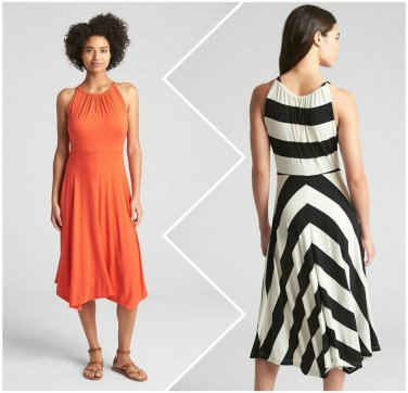 Gap Dark Orange Sleeveless Halter Neck Handkerchief Dress Size - Extra Large