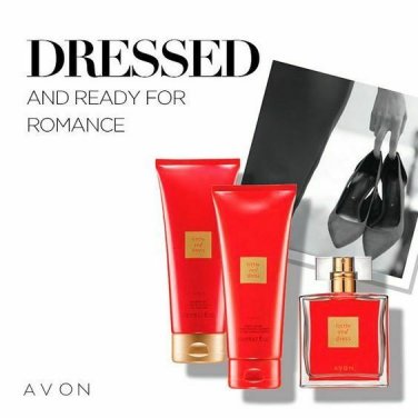 Avon Little Red Dress Trinity Gift Set