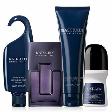 Avon Black Suede Essential For Men Four Piece Gift Set