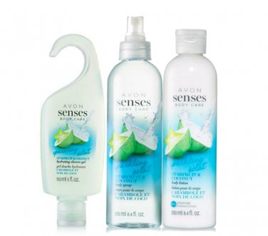 Avon Senses Sparkling Starfruit & Coconut Trinity Gift Set