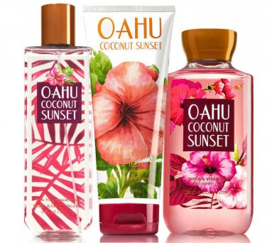 Bath & Body Works Oahu Coconut Sunset Trilogy Set