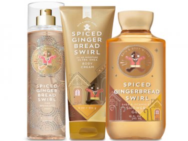 Bath & Body Works Spiced Gingerbread Swirl Trilogy Set
