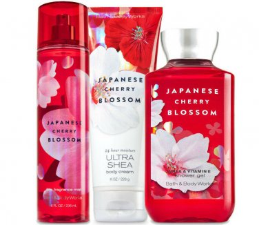 Bath & Body Works Japanese Cherry Blossom Trilogy Set