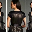 Narciso Rodriguez For DesigNation Black Sequin Belted Charmeuse Top Size - Large