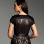 Narciso Rodriguez For DesigNation Black Sequin Belted Charmeuse Top Size - Large