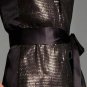 Narciso Rodriguez For DesigNation Black Sequin Belted Charmeuse Top Size - Large