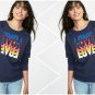 Old Navy Love Logo Navy Crew-Neck Sweater - Size Extra Large