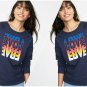 Old Navy Love Logo Navy Crew-Neck Sweater - Size Extra Large