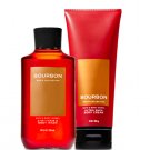 Bath & Body Works Bourbon Body Cream & 2-in-1 - Hair + Body Wash Duo Set