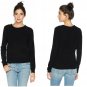 Juicy Couture Black Crew Neck Cashmere Ribbed Trim Sweater - Size Extra Large