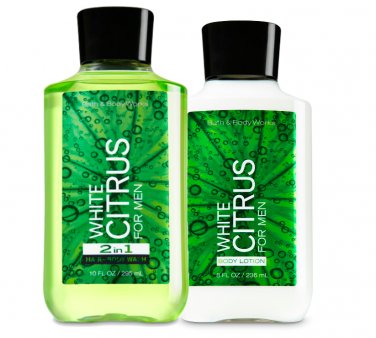 Bath & Body Works White Citrus Body Lotion + 2 - in - 1 - Hair + Body Wash Set