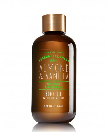 Bath & Body Works Almond & Vanilla 6.0 Fluid Ounces Body Oil With Olive Oil