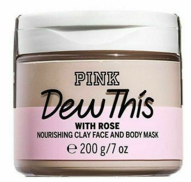 Victoria's Secret PINK Dew This With Rose 7.0 Ounces Clay Face & Body Mask