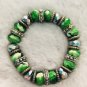 Green&Silver Bead Bracelet
