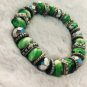 Green&Silver Bead Bracelet