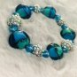 Blue&Silver Bead Bracelet