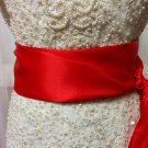 Handmade SATIN PRAISE Dance SASHES, Red, Christian Worship, Waist Sash, Garment Sash,  108"