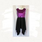 Purple praise dance garment, sequin top, knit skirt,