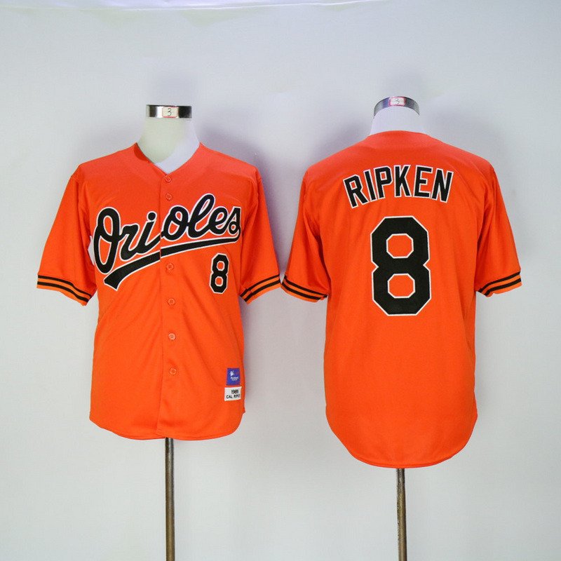 Baltimore Orioles 8 Cal Ripken Orange Cool Base Baseball Jersey