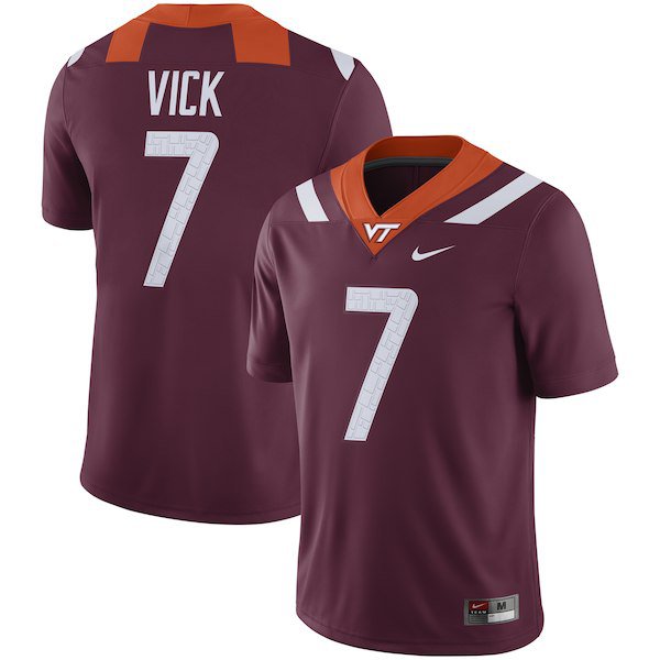 Nike #7 Michael Vick Maroon Virginia Tech Hokies Alumni Player Jersey