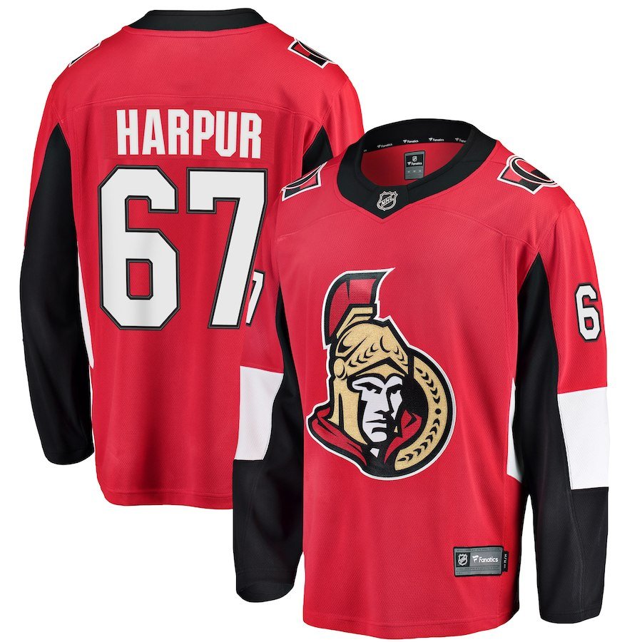 Ottawa Senators 67 Ben Harpur Fanatics Branded Red Breakaway Player Jersey