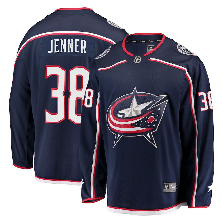 Columbus Blue Jackets #38 Boone Jenner Fanatics Branded Navy Jersey