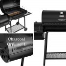 Charcoal Grill Barbecue Gourmet Offset Combination Smoker BBQ  Shelf 30'' L