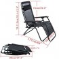 Zero Gravity Lounge Chairs 2PC Black Folding Recliner Outdoor Yard Beach Patio