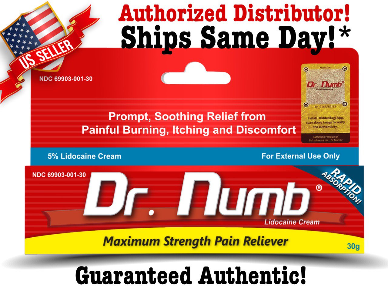 Dr Numb Topical Anesthetic 30g (1oz) 5% Lidocaine ... Dr Numb Topical Anesthetic 30g (1oz) 5% Lidocaine ...