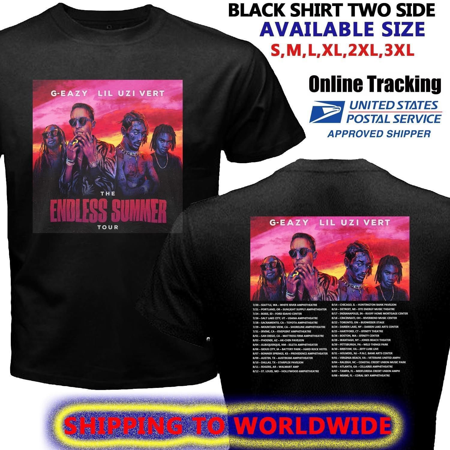 HOT NEW G Eazy Endless Summer Tour Dates 2018 T-Shirts S-2XL