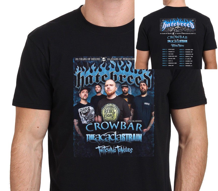 HOT NEW HATEBREED 20 Years of Desire Part II Tour 2018 T-Shirt S-2XL