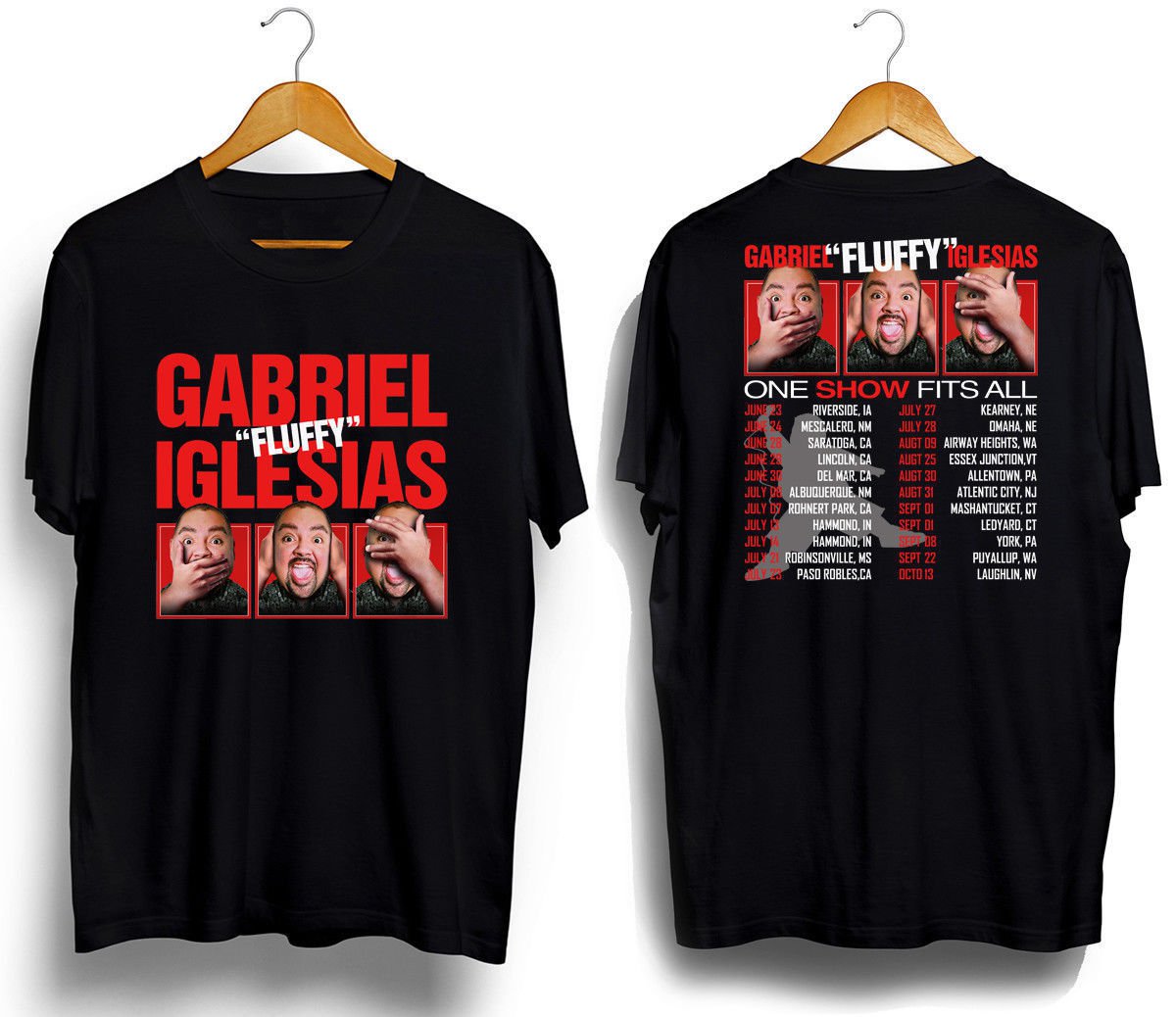 HOT NEW Stand up Comedy Gabriel Iglesias Tour 2 Dates T-Shirts S-2XL
