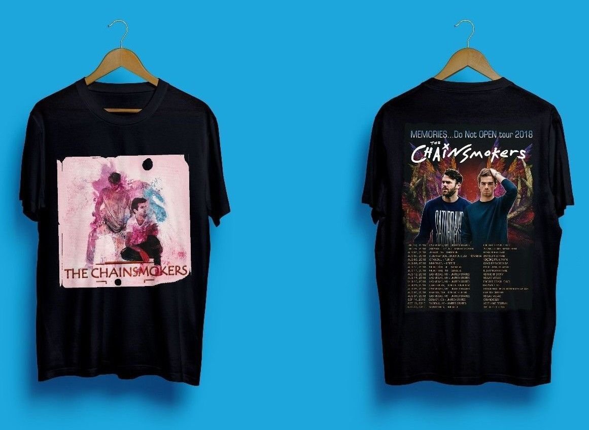 HOT NEW The Chainsmokers Memories Do not OPEN Tour 2018 T-Shirts S-2XL