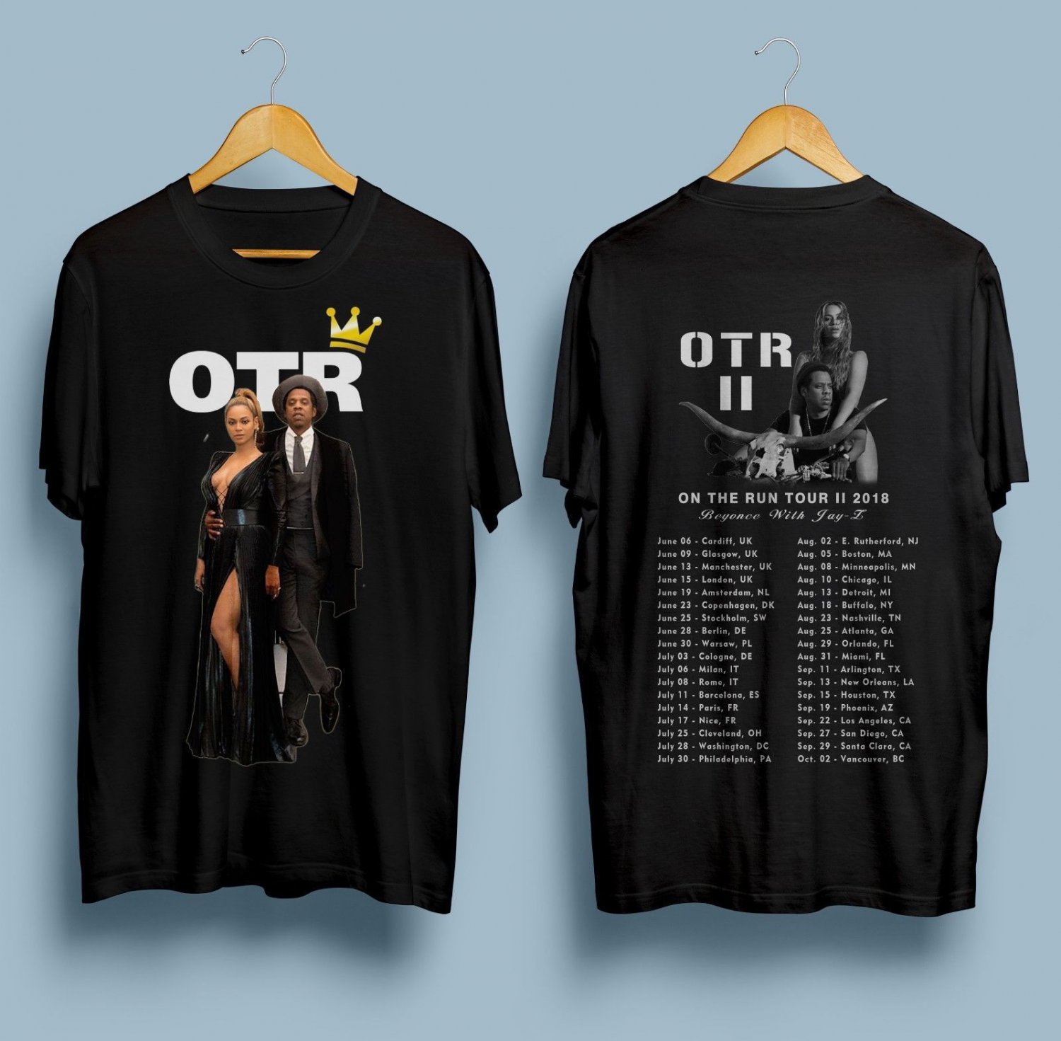 HOT NEW Beyonce With-Jay-Z-On-The-Run-Tour T-Shirts S-2XL