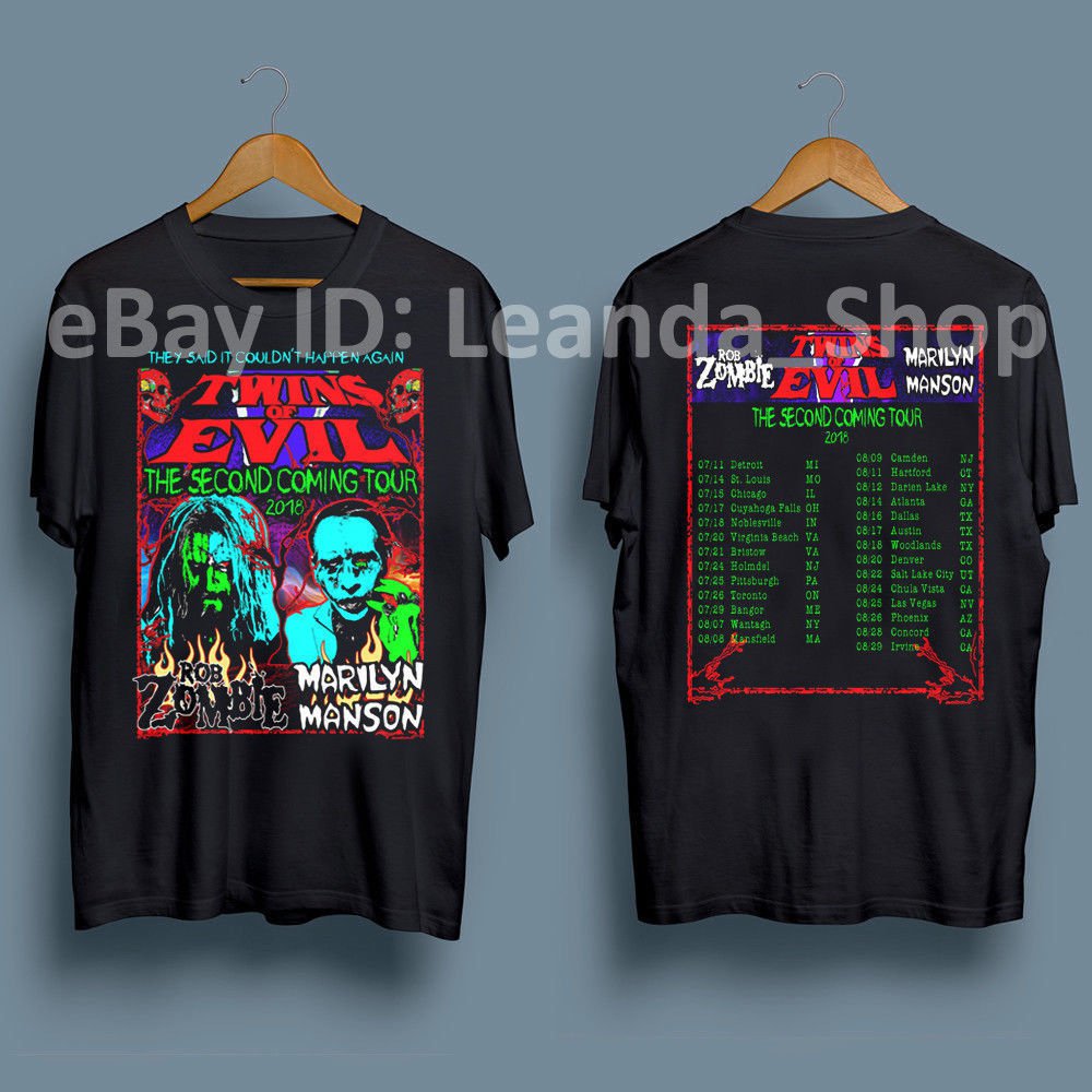 HOT NEW Twins Of-Evil-T-Shirt-Rob-Zombie-Marilyn T-Shirts S-2XL