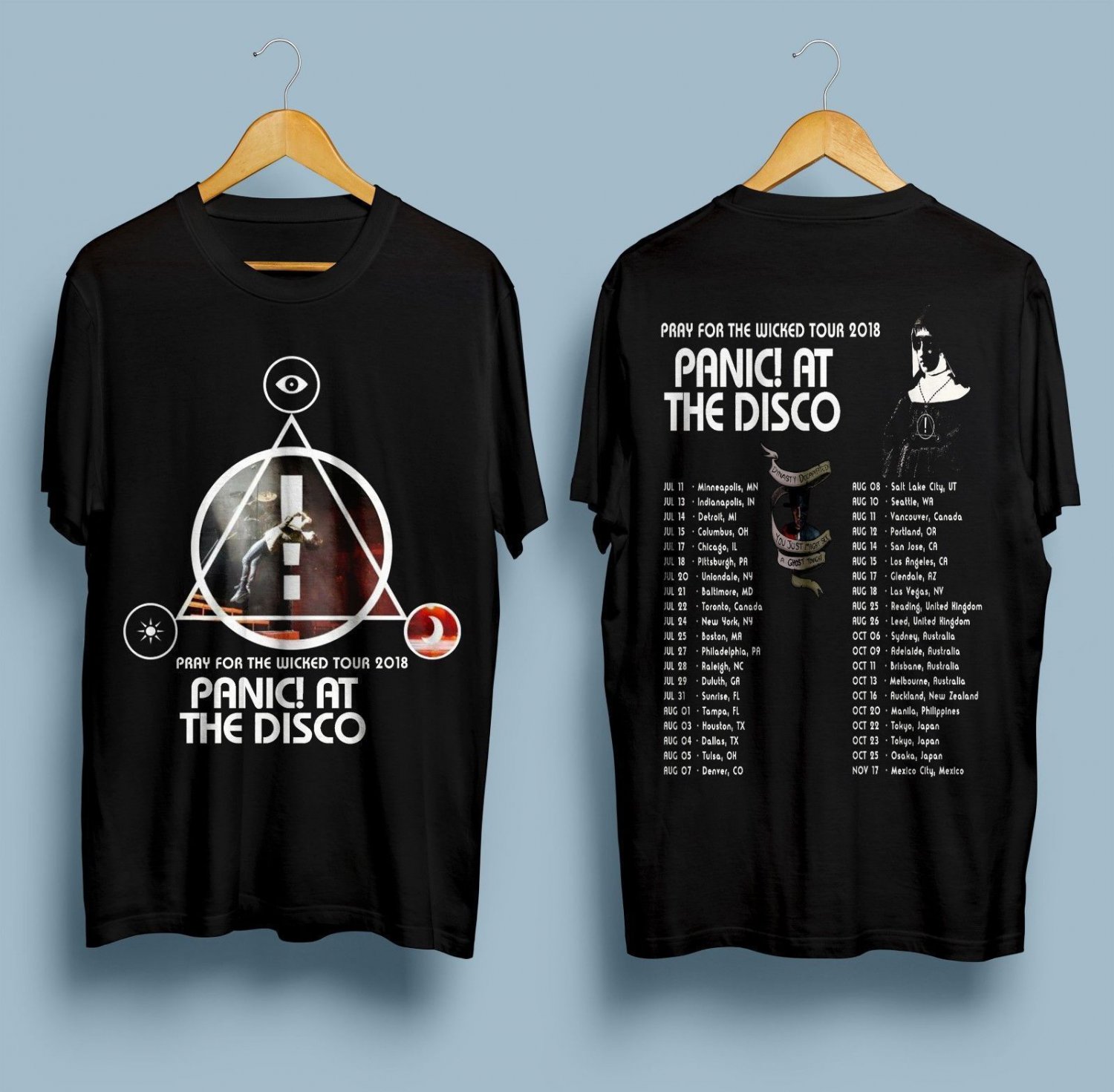 HOT NEW New Panic At The Disco Pray For The Wicked Tour Dates T-Shirts S-2XL