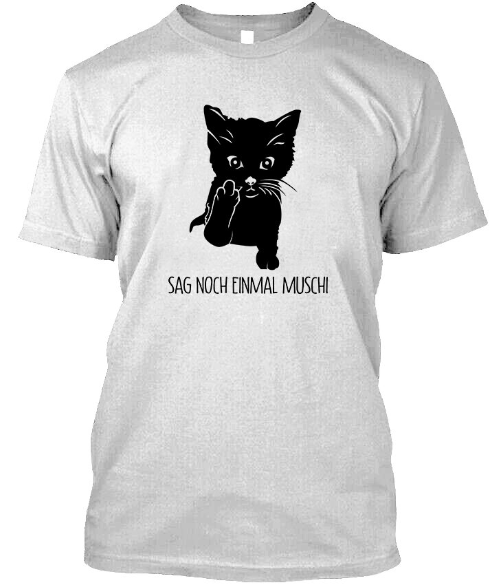 Stinkefinger Katze Mit Gerollten Ärmeln T-Shirt S,M,L,XL,2XL